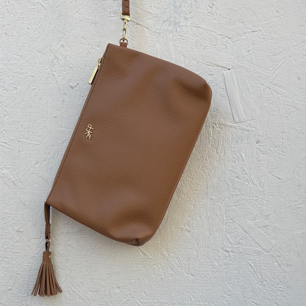FP Tan Clutch with Tassel